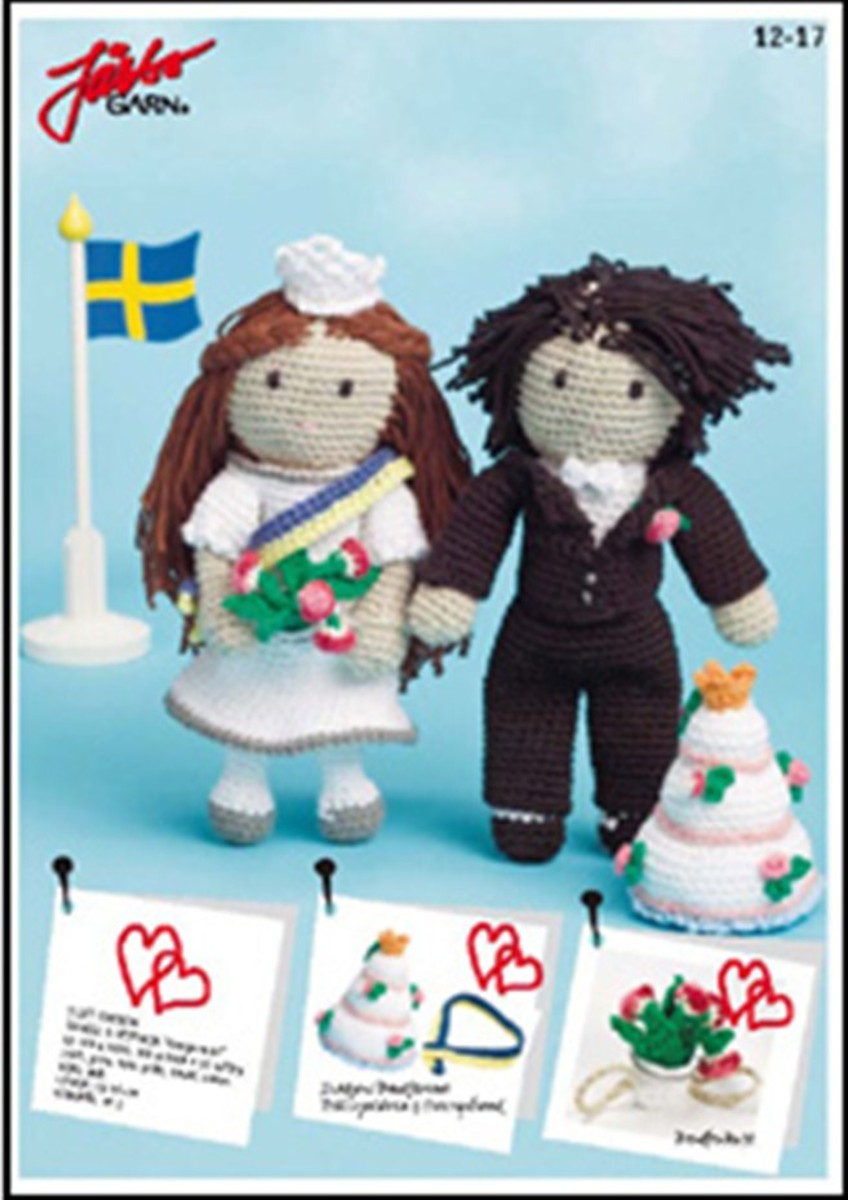 Bild på Amigurumi bröllopspar i Soft Cotton från Jä