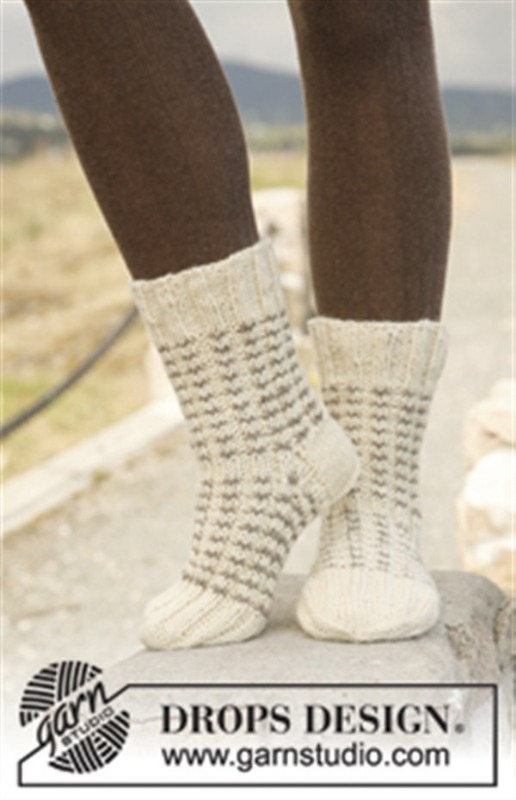 Bild på Stickade sockor i resår och mönster i Alaska