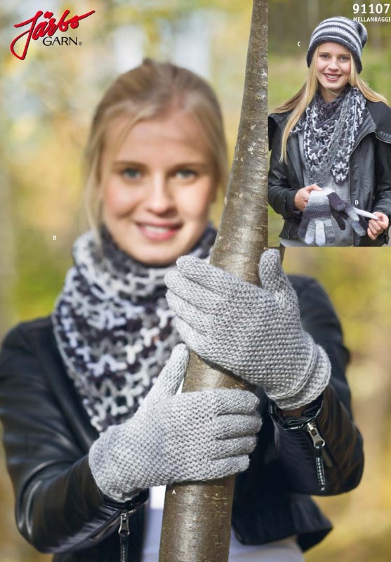 Bild på Mössa, vantar och halsduk i Mellanraggi