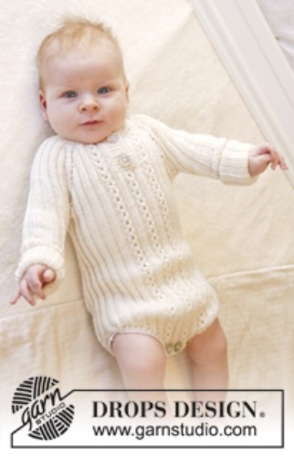 Bild på Ribbstickad body i Drops Baby Merino