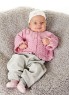 Bild på Babykofta med volangkant i baby Merino från Svarta Fåret.
