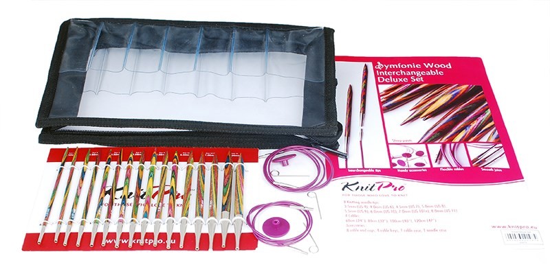 Bild på KnitPro Symfonie Deluxe - Set med ändstickor (8 par, 13 cm)