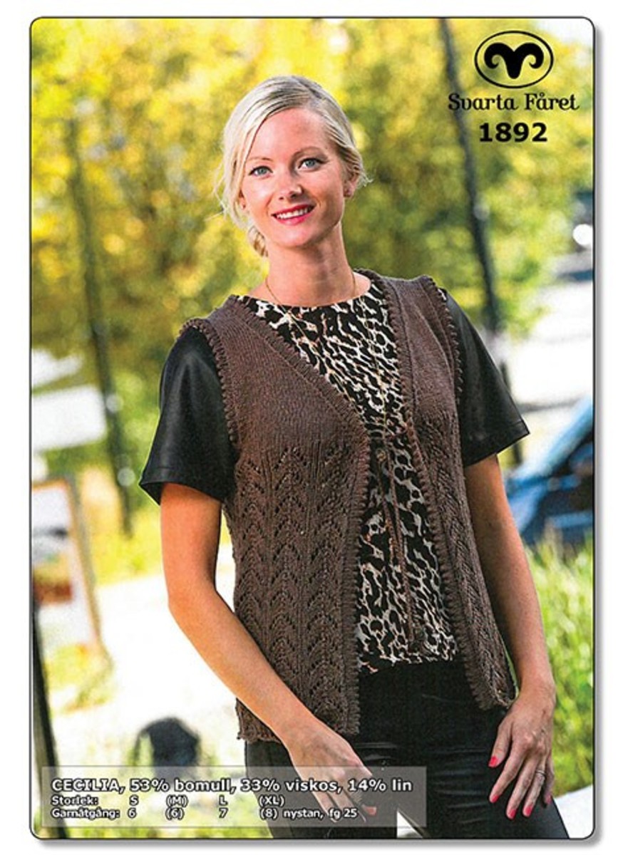 Bild på Stickmönster till damväst i Cecilia.
