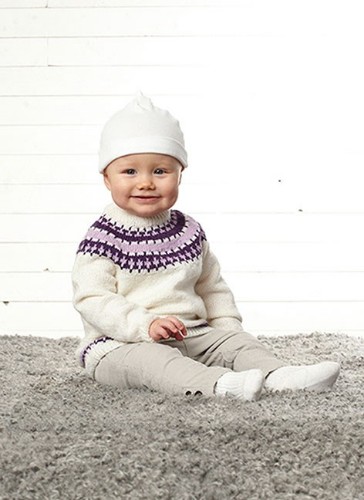 Bild på Stickmönster till baby tröja i Baby Merino