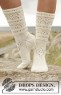 Bild på Stickade  sockor i Drops Fabel med hålmönster. Stl 35 – 43.