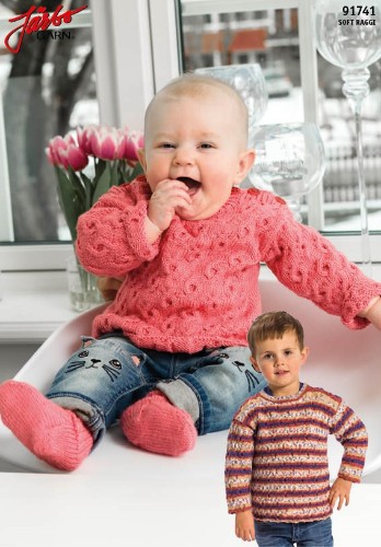 Bild på Stickmönster till "Dounat" babytröja i Soft Raggi