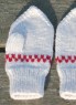 Bild på Stickmönster till mössa, vantar och sockor i Tilda i pippimönster