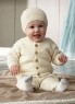 Bild på Stickmönster till babykofta, byxor och mössa i Baby Merino eller Lisa