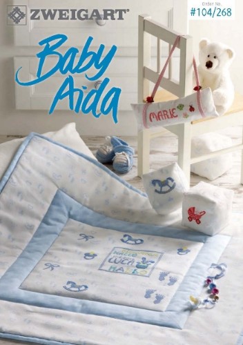 Bild på Broderimönster designhäfte med baby broderi för aida