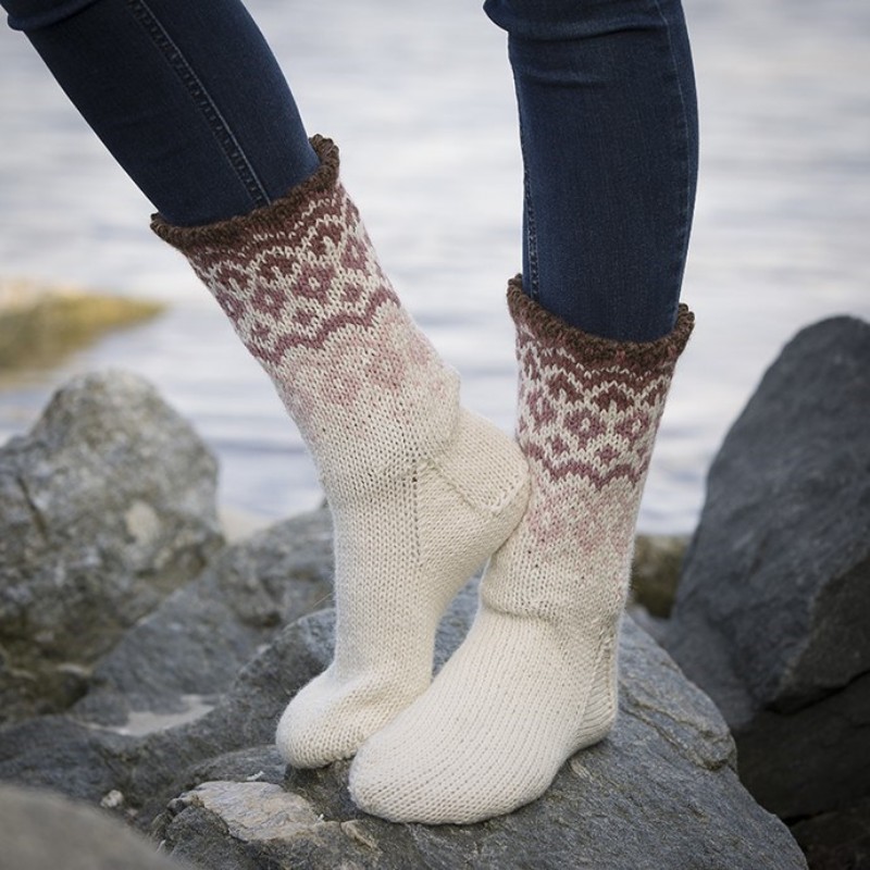 Bild på Stickade sockor i Viking Alpaca Storm