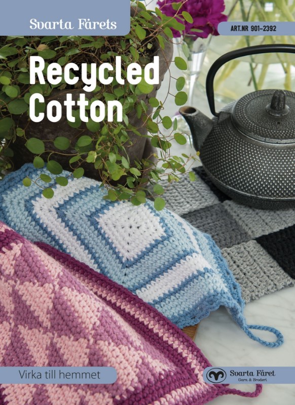 Bild på Mönsterkatalog på virkade grytlapp och grytunderlägg i Recycled Cotton