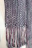 Bild på Fringed violet scarf i Fino Mini-Skeins
