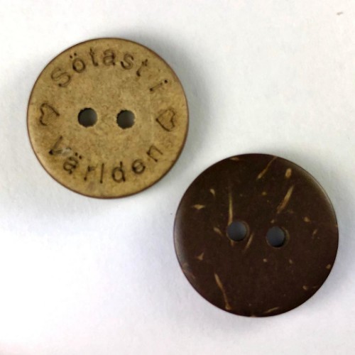 Bild på Knapp i Kokos "Sötast i Världen" 16mm
