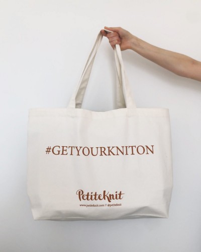 Bild på #GETYOURKNITON-tygkasse