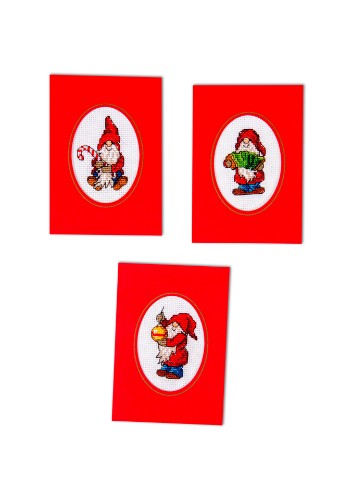 Bild på Söta tomtar - 3 pack kort