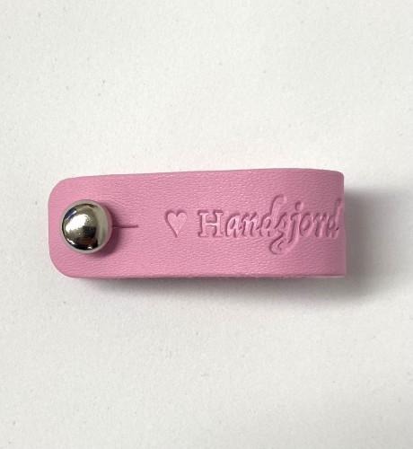 Bild på Lädermärke Rosa Handgjord 15 mm