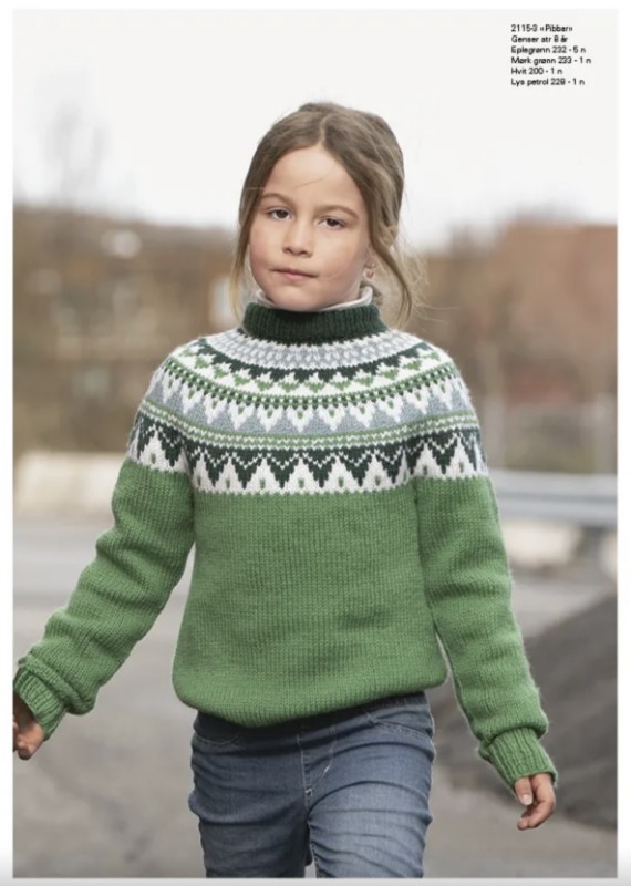 Bild på Tema barn stickmönsterkatalog i Eco Highland Wool 2115