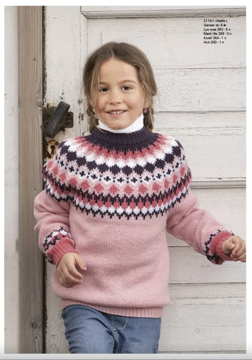 Bild på Tema barn stickmönsterkatalog i Eco Highland Wool 2115