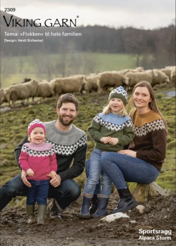 Bild på Mönsterkatalog ”Flokken” till hela familjen i Sportsragg eller Alpaca Storm 2309