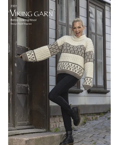 Bild på "Retro" mönsterkatalog i Viking Wool 2331