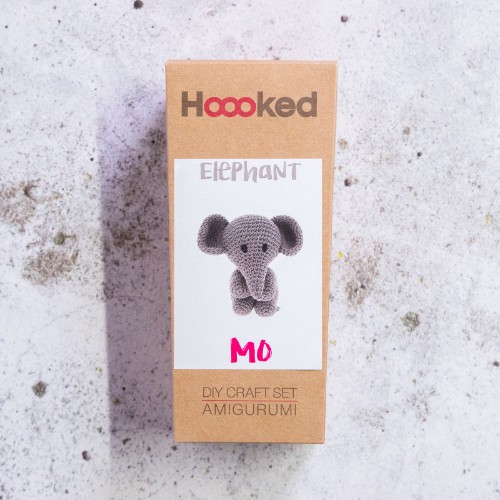 Bild på DIY Crochet Kit Elephant Mo Eco Barbante Taupe