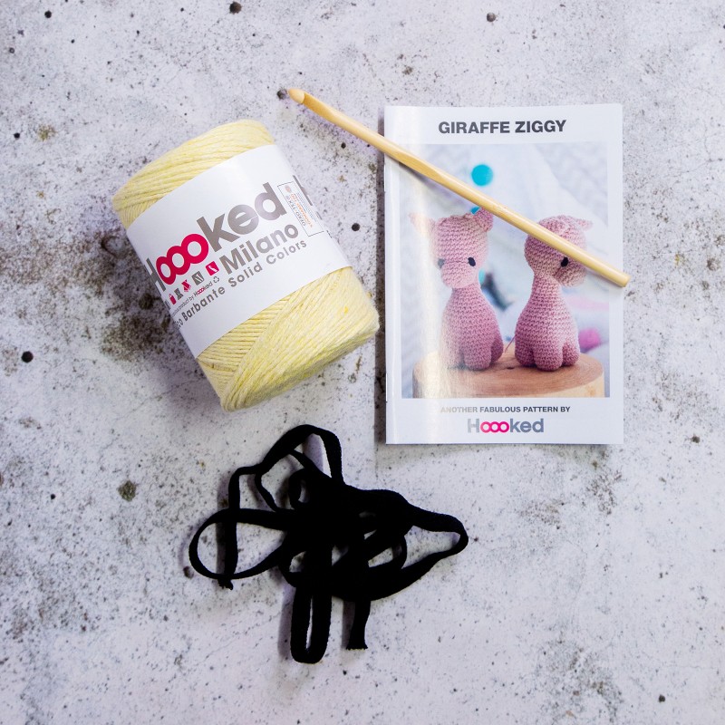 Bild på DIY Crochet Kit Giraffe Ziggy Eco Barbante Popcorn