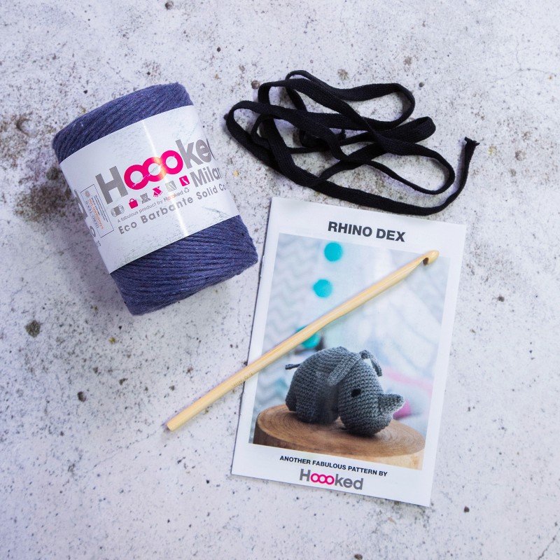 Bild på DIY Crochet Kit Rhino Dex Eco Barbante