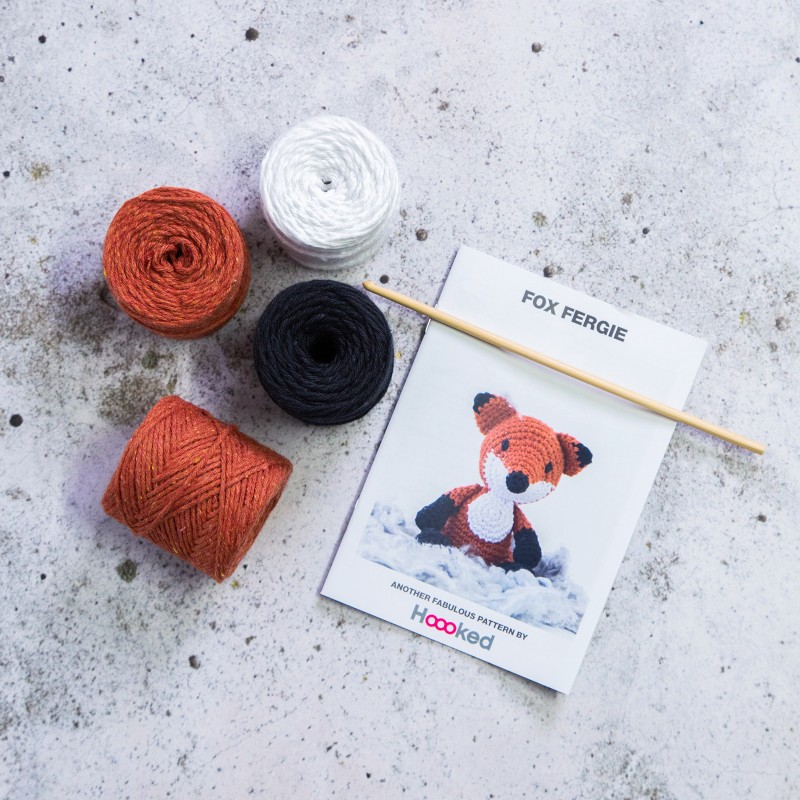 Bild på DIY Crochet Kit Fox Fergie Eco Barbante