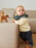 Bild på "Guernsey Sweater Baby" stickad i Doble Sunday eller två trådar Sunday 2413-1a och 1b