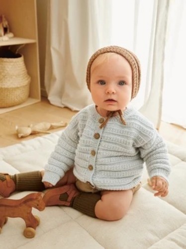 Bild på "April" Cardigan, Pants och mössa i Sunday 2413-5