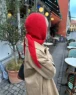 Bild på "Sophie Hood" stickad i Alpakka Ull mönster från PetiteKnit