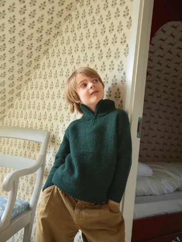 Bild på "MATTHEW SWEATER" stickad i Duo eller Double Sunday 2501-8a-8b