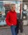 Bild på "Scarlet Sweater" stickad i Double Sunday från PetiteKnit