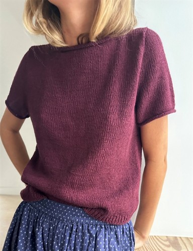Bild på "Vega Tee" stickad i Line från LeKnit