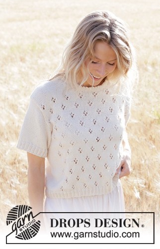 Bild på "White Spring" stickad i Drops Cotton Merino 250-7