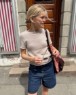 Bild på "Ivy Tee" stickad i en tråd Tynn Silk Mohair, Tynn Line eller Sunday