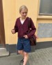 Bild på "SCARLET CARDIGAN" stickad i Double Sunday från PetiteKnit