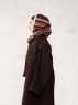 Bild på SNUGGLE HOOD (STRIPED) stickad i Borstad Alpakka och ballerina Chunkey 2507-11b