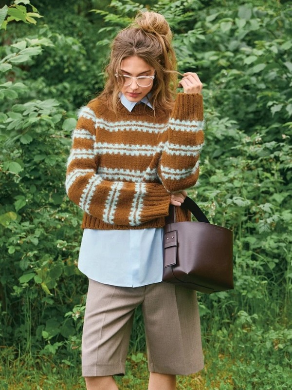 Bild på RIDGE SWEATER stickad i Peer Gynt och Ballerina Chunkey  2507-8