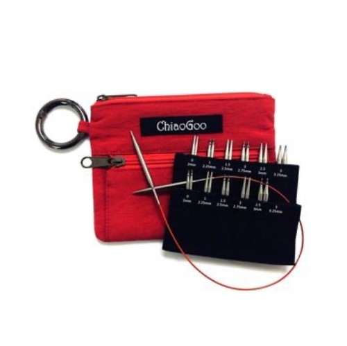 Bild på ChiaoGoo TWIST Shorties Mini - Set med ändstickor (12 par, 5 & 8 cm)