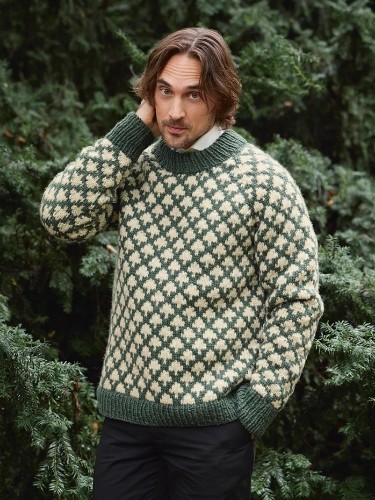 Bild på "CHRISTMAS TREE SWEATER MAN" stickad i Fritidsgarn 2511-3