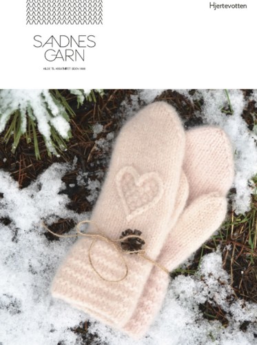 Bild på Hjertevotten stickad i Fritidsgarn stickkit