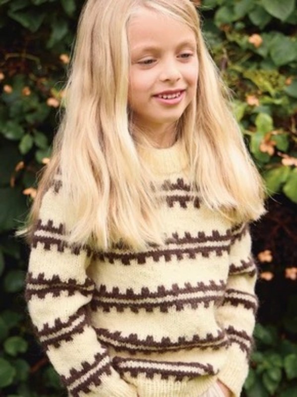 Bild på "RIDGE SWEATER JUNIOR" stickad i Atlas 2513-3a
