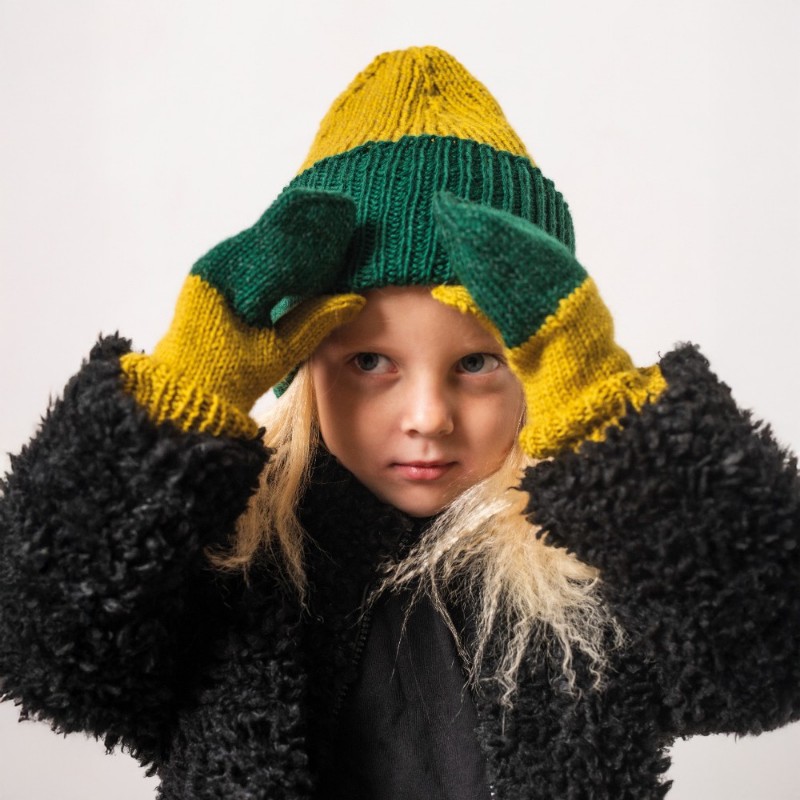 Bild på "Portland - blockmössa till barn" stickad i Ulrika Reflex 392921