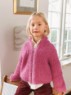 Bild på TIA ZIPPER JACKET JUNIOR" stickad med en trås Tynn Merinoull och en tråd Tynn Silk Mohair 2601-3b