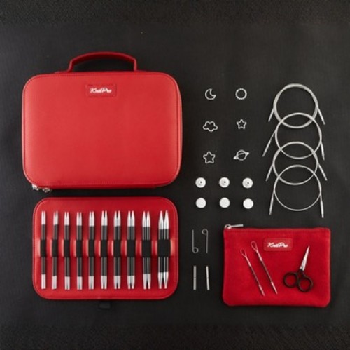 Bild på Knitpro Karbonz Élan - Set med ändstickor (10 par, 13 cm)