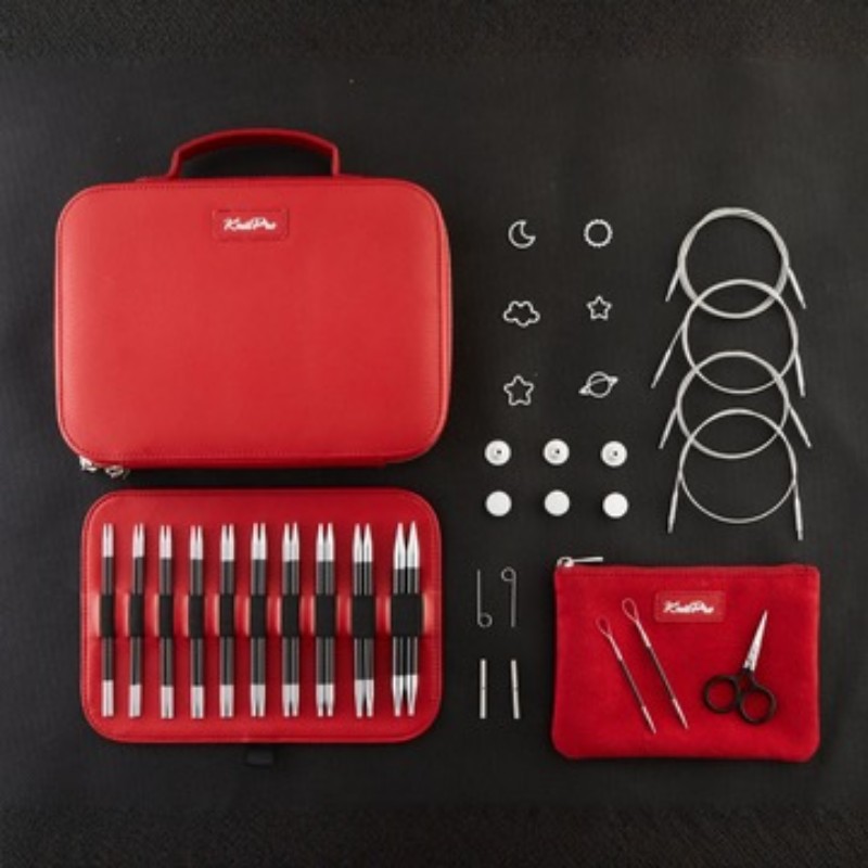 Bild på Knitpro Karbonz Élan - Set med ändstickor (10 par, 13 cm)