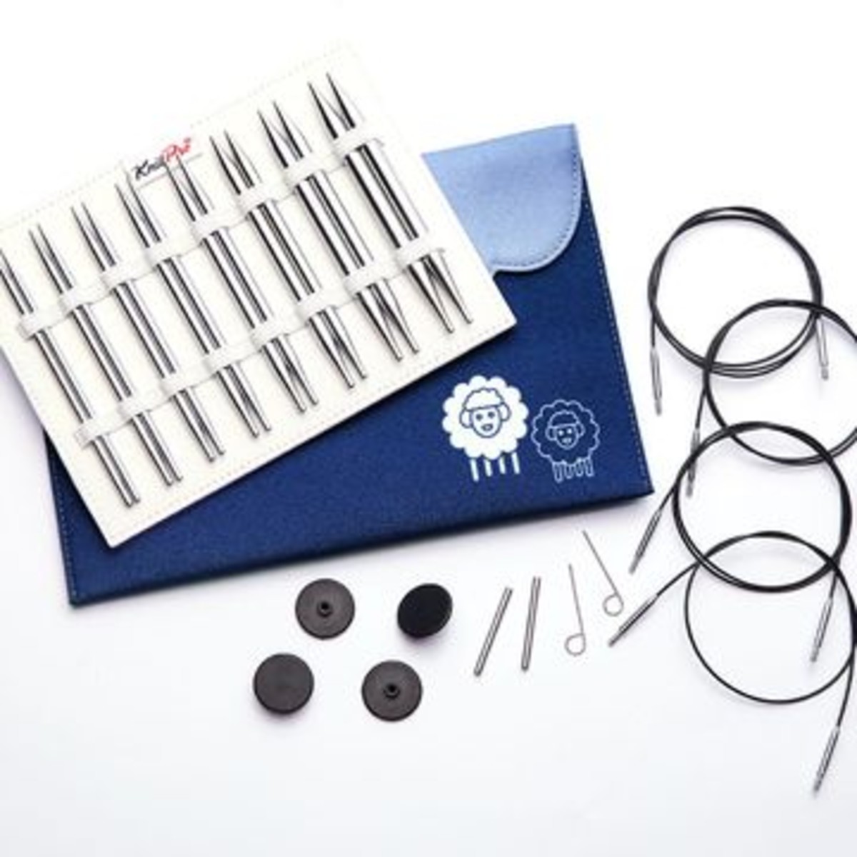 Bild på KnitPro Nova Deluxe - Set med ändstickor (8 par, 13 cm)