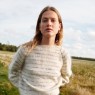 Bild på Skagensvej stickad med en tråd Silk Mohair och en tråd Spinni och en randfärg av Spinni eller Silk Mohair