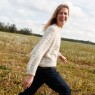 Bild på Skagensvej stickad med en tråd Silk Mohair och en tråd Spinni och en randfärg av Spinni eller Silk Mohair
